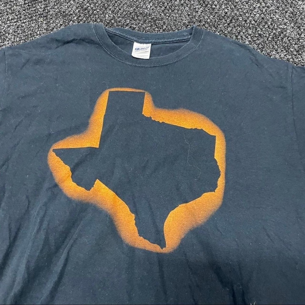 Vintage Texas Longhorns Football College State Outline T Shirt - Mens Large